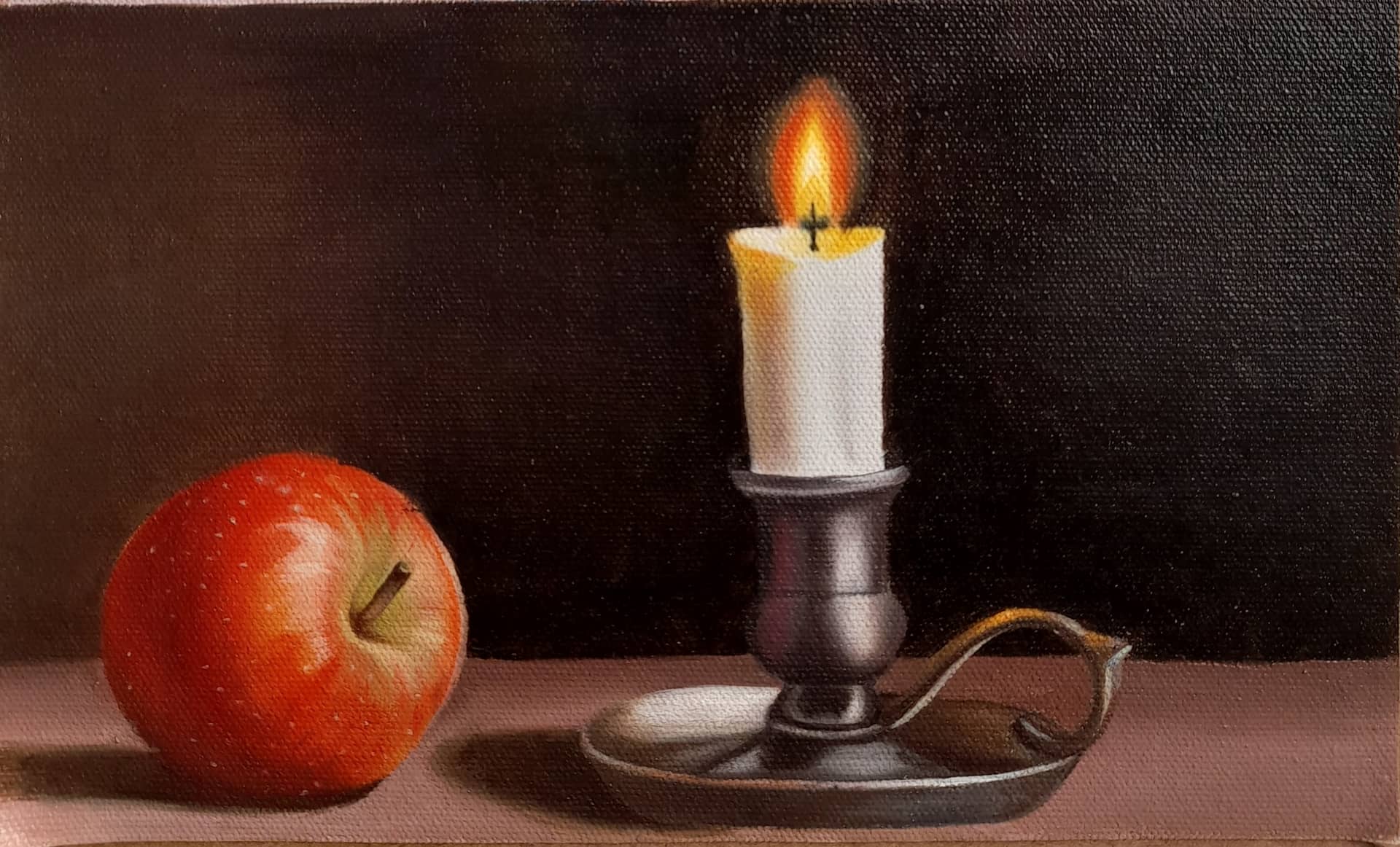 it's a oil painting , made with oil on canvas pad