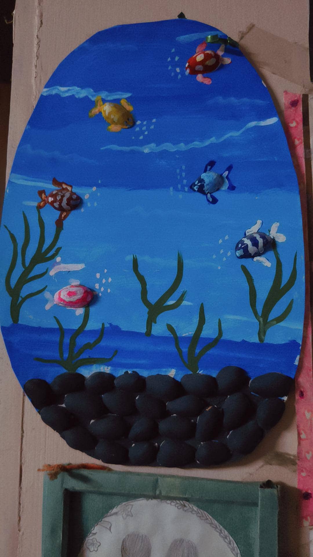 Handcrafted 3D Seashell Ocean Aquarium Wall Art